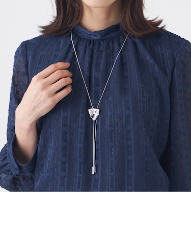 メタル幾何スライドネックレス