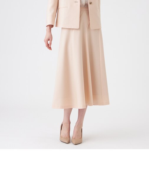 【美シリーズ・セットアップ対応・ウォッシャブル】オックスストレッチフレアスカート