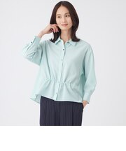 【接触冷感・ウォッシャブル】スラブクレープブラウス