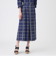 【ウォッシャブル】シアーチェックプリントパンツ