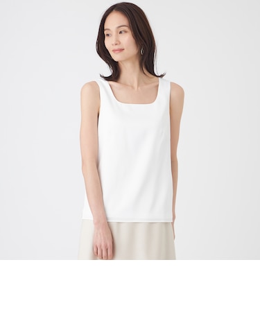 【ウォッシャブル】ストレッチサテン×スムースコンビカットソー