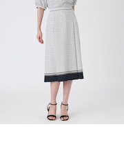 【ウォッシャブル】ツイストラティスプリントスカート