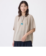 【ウォッシャブル】強撚バラシャブラウス