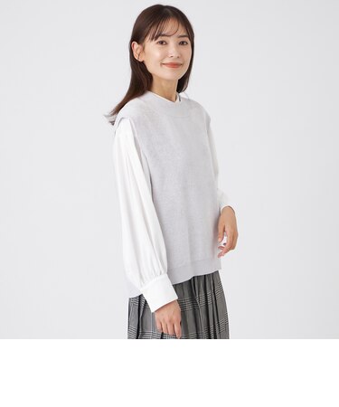 【ウォッシャブル】モールヤーン×TEXBRIDニットジレ