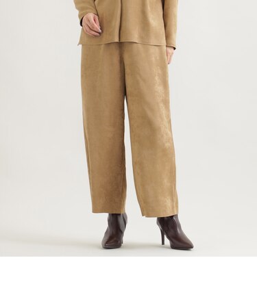 【ウォッシャブル】ナチュラルスエードワイドパンツ