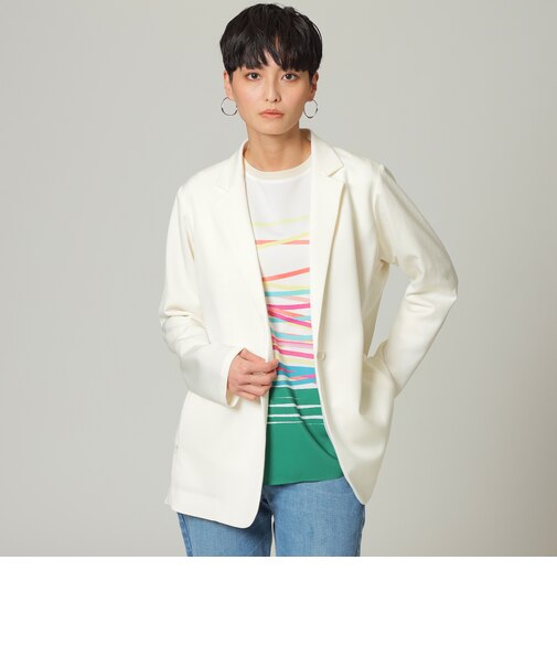 【ウォッシャブル】トリアセマットストレッチテーラードジャケット