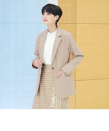 【はっ水】【UV対策】【防シワ】【吸湿発熱】ライトウォームジャケット