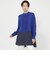 23AW＊Wings掲載＊【ウォッシャブル】シャツレイヤーチュニックニット
