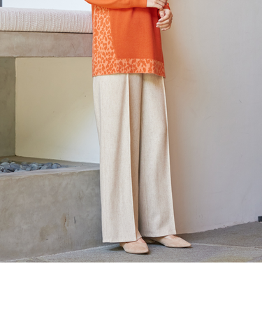 23AW＊Wings掲載＊リサイクルウールツイルワイドパンツ