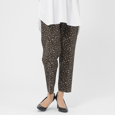 23AW＊Wings掲載＊【ウォッシャブル】パンサージャカードストレッチテーパードパンツ