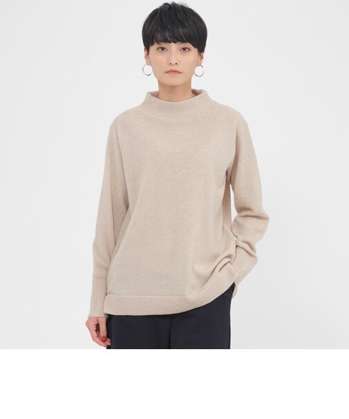 タートルネックプルオーバーラメニット