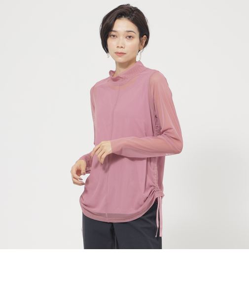 【ウォッシャブル】シアーチュールプルオーバーカットソー