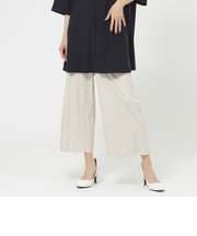 【接触冷感】【ウォッシャブル】メリルハイテンションワイドクロップドパンツ