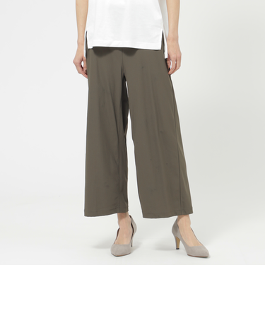 【接触冷感】【ウォッシャブル】メリルハイテンションワイドクロップドパンツ