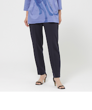 【ウォッシャブル】ダンボールニットピンタックテーパードパンツ