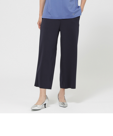 【ウォッシャブル】ダンボールニットワイドクロップドパンツ