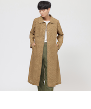 【カタログ掲載品】【ウォッシャブル】パンサープリントロングコート