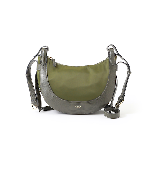 サテンコンビ ショルダーバッグ