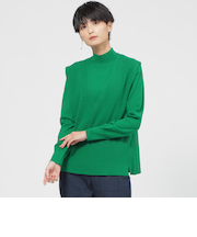 【STORY掲載】【カタログ掲載品】【ウォッシャブル】ハイゲージカラーVネックニットベスト