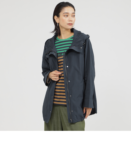 【はっ水】【ウォッシャブル】マイクロタフタミドルコート