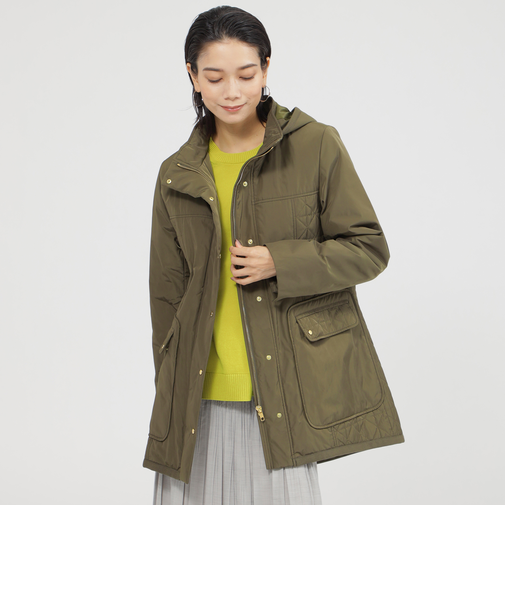 ＊STORY掲載＊【カタログ掲載品】【ウォッシャブル】【吸湿発熱】【消臭】ストレッチタフタキルティングコート