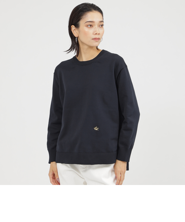 【カタログ掲載品】【100回洗っても型崩れしない】【ウォッシャブル】テックスブリッドクルーネックプルオーバーニット