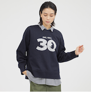 【カタログ掲載品】【ウォッシャブル】ロゴジャカードプルオーバーカットソー