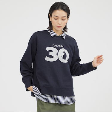 【カタログ掲載品】【ウォッシャブル】ロゴジャカードプルオーバーカットソー