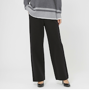 【吸湿発熱】【保温性】【ウォッシャブル】デュアルウォームワイドストレートパンツ