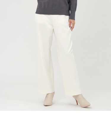 【吸湿発熱】【保温性】【ウォッシャブル】デュアルウォームワイドストレートパンツ