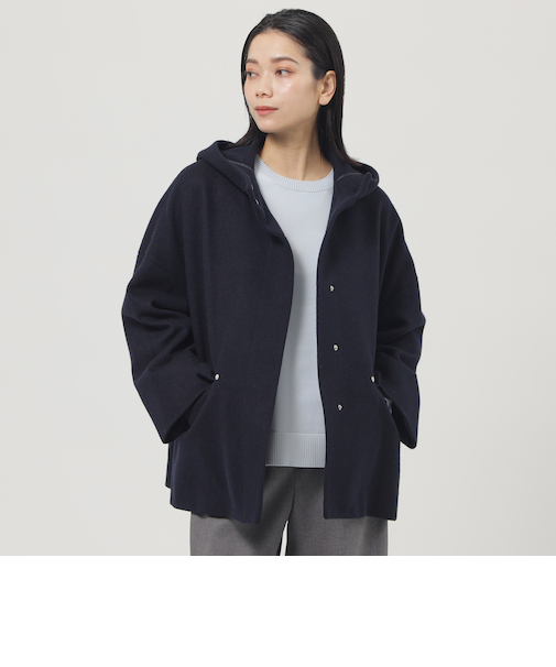 【カタログ掲載品】ウールスーパービーバーフーデッドコート