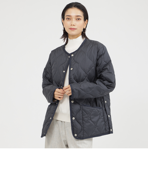 【防風性】【ウォッシャブル】キルティングダウンジャケット