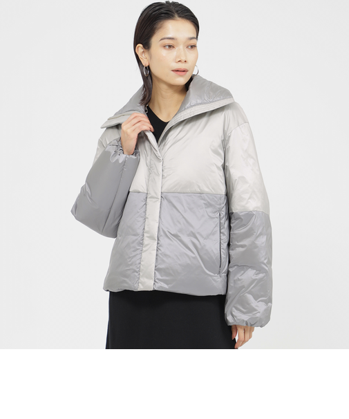 【カタログ掲載品】【ウォッシャブル】バイカラータフタショートダウン