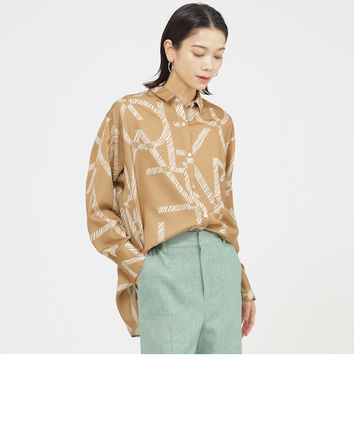 【カタログ掲載品】【ウォッシャブル】ゼブラロゴプリントシャツ