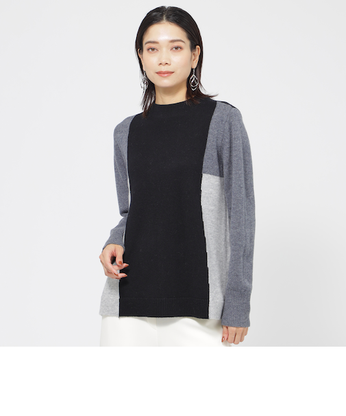 【カタログ掲載品】【ウォッシャブル】ブロッキングウールプルオーバーニット
