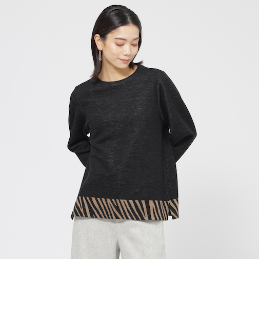 ウールジャカードプルオーバーカットソー