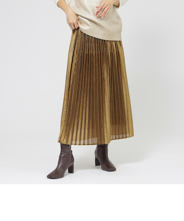 【ウォッシャブル】グリッターアコーディオンプリーツスカート