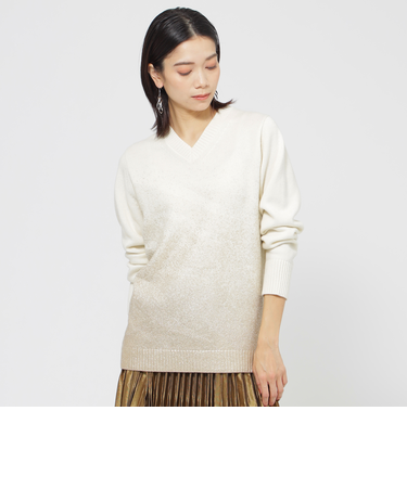 【コートインでも映える】メタリックプリントゼブラプルオーバーニット