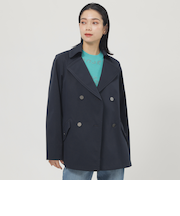 【はっ水】【保温性】【ウォッシャブル】ストレッチツイルスプリングPコート