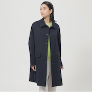 【はっ水】【保温性】【ウォッシャブル】ストレッチツイルステンカラーコート