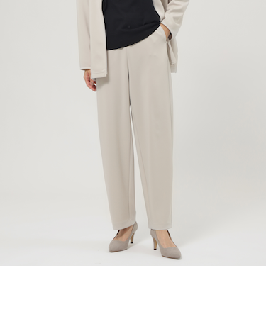 【シーズンレスに活躍!】【マシンウォッシャブル】ダンボールニットカーブパンツ