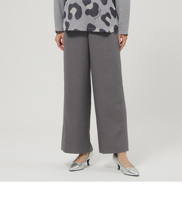 【マシンウォッシャブル】ツイードライクワイドパンツ