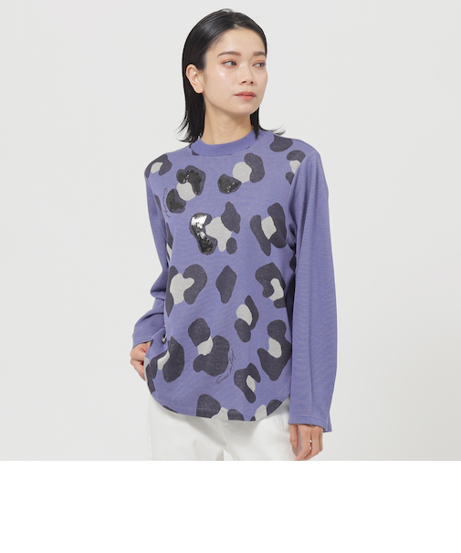 【ウォッシャブル】パンサージャカードカットソー