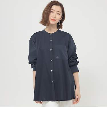 【ウォッシャブル】タイプライターコンビシャツ