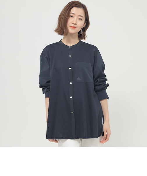 【ウォッシャブル】タイプライターコンビシャツ