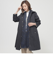 【ウォッシャブル】【はっ水】【花粉対策】【防しわ】【UVカット】ポランタフタロングコート