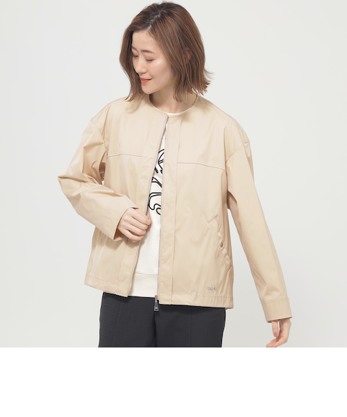 【ウォッシャブル】【はっ水】【花粉対策】【防しわ】【UVカット】ポランタフタノーカラーブルゾン