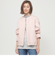 【ウォッシャブル】【はっ水】【花粉対策】【防しわ】【UVカット】ポランタフタノーカラーブルゾン