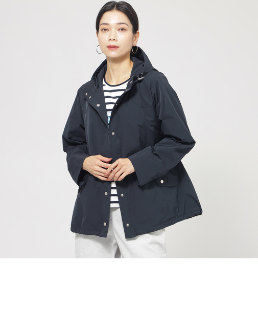 【ウォッシャブル】【はっ水】ライトタフタフーデッドブルゾン