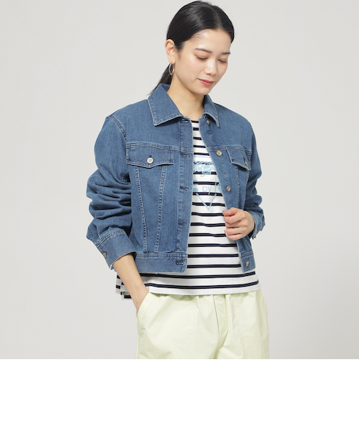 【ウォッシャブル】ストレッチデニムジャケット